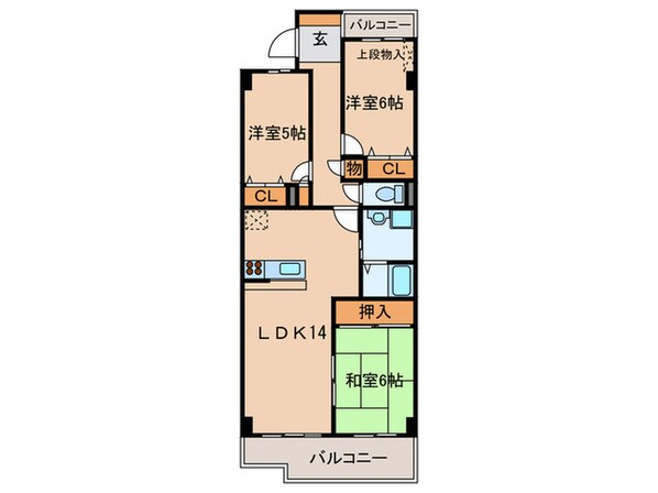 グランドメゾン小田井(D-4)の物件間取画像